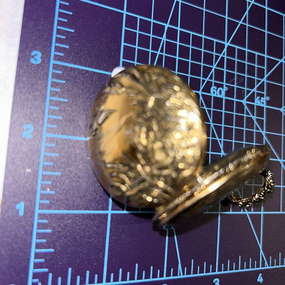 Vintage Quartz Pocket Watch Duck Scene untested Parts Or Repair AS-IS - Picture 14 of 15